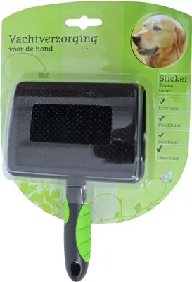 Vachtverzorging hond hondenborstel slicker strong, large - afbeelding 1