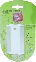 Vachtverzorging kat vlooienkam 2-zijdig plastic, wit - afbeelding 1