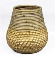 Van der Leeden bloempot stripe/lombok 24x25cm grijs/blond kopen?