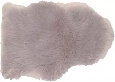 van der Leeden kleedje polyester schapenvacht 65x90cm grijs