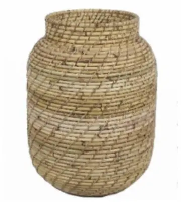 Van der Leeden Mandwerk BV bloemenvaas rotan 33x33x42cm blond