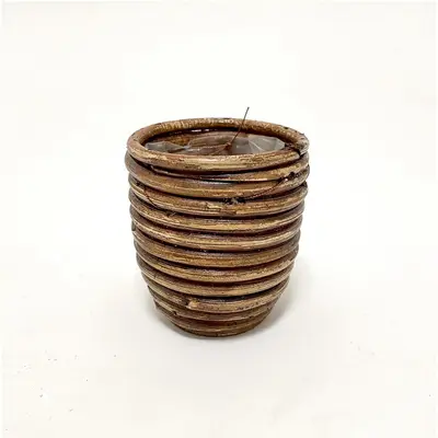 Van der Leeden Mandwerk BV bloempot rotan d10h9cm bronze - afbeelding 2