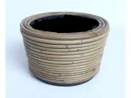 Van der Leeden Mandwerk BV drypot rotan d19h12cm grijs kopen?