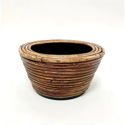 Van der Leeden Mandwerk BV drypot rotan d23h14cm bronze - afbeelding 2