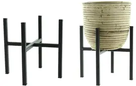 Van der Leeden Mandwerk BV plantenstandaard IJzer 16x16x16cm zwart kopen?