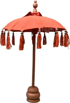 van der Leeden ornament hout bali parasol 50x75cm terra