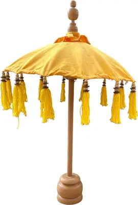 van der Leeden ornament hout bali parasol 50x75cm yellow