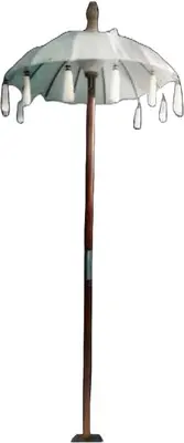 Van der Leeden parasol bali katoen 80x80x220 cm wit 