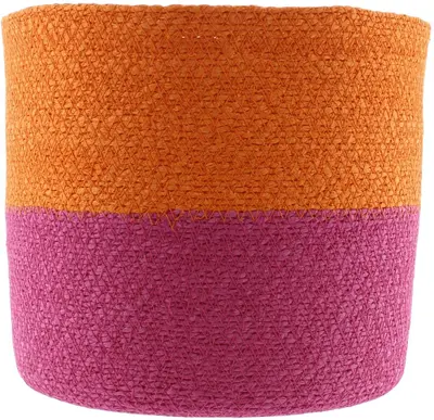 van der Leeden plantenmand seagrass 7x8cm pink/orange