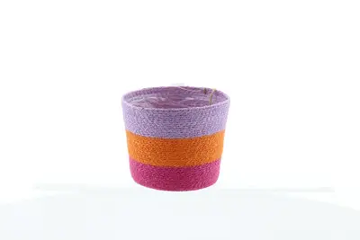 van der Leeden plantenmand sulawesi 18x15cm pink/purple/orange
