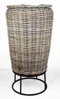 Van der Leeden - Regenton Jeroen Rotan Grijs – Ø70 x H125 cm – 200 liter - afbeelding 1