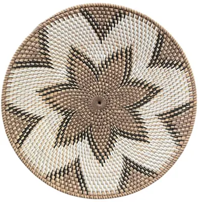 Van der Leeden Wanddecoratie Rotan – Ø40 x H4 cm – Bruin