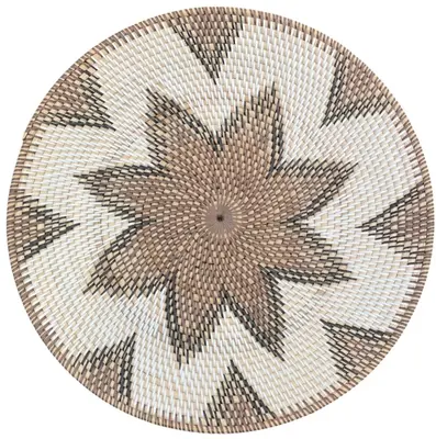 Van der Leeden Wanddecoratie Rotan – Ø50 x H4 cm – Bruin