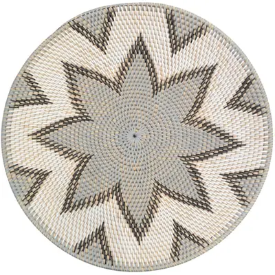 Van der Leeden Wanddecoratie Rotan – Ø50 x H4 cm – Grijs - afbeelding 2