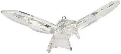 Van Manen kunststof kerst ornament kolibrie 13cm transparant