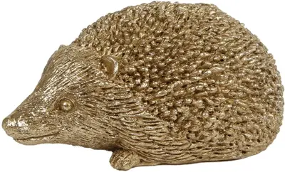 Van Manen ornament polystone egel 9x6x4cm goud