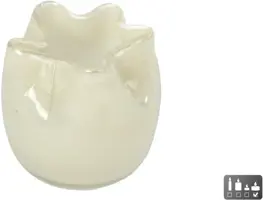 Van Manen vaas glas flow 11x11cm wit kopen?