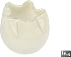 Van Manen vaas glas flow 13x13cm wit kopen?