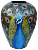 Vase The World vaas glas kander 27.5x35cm blue - afbeelding 1
