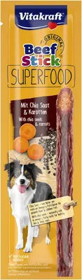 Vitakraft Beef Stick Original Superfood wortel & chia 25g - afbeelding 1