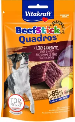 Vitakraft Beefstick Quadros lever & aardappel, 70g