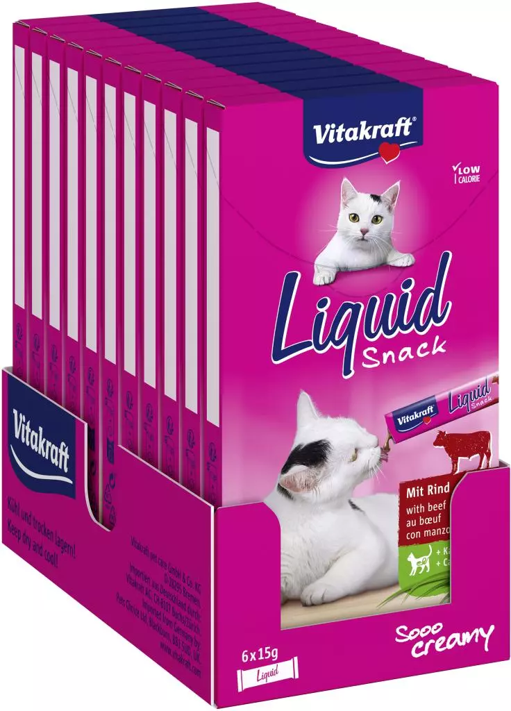 Vitakraft Cat-liquid snack rund & inuline, 6 st - tuincentrum Osdorp :)