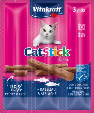 Vitakraft Cat-Stick mini kabeljauw & tonijn
