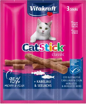 Vitakraft Cat-Stick mini kabeljauw & tonijn