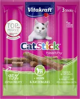Vitakraft Cat-Stick mini kip & kattengras 18g - afbeelding 1