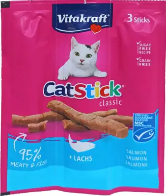 Vitakraft Cat-Stick mini, zalm.
 - afbeelding 2