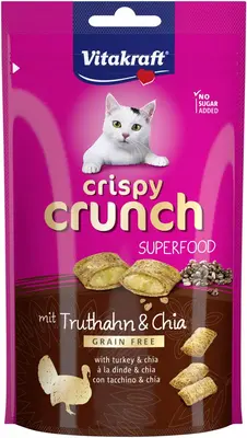 Vitakraft Crispy Crunch kalkoen & chiazaden 60g - afbeelding 1