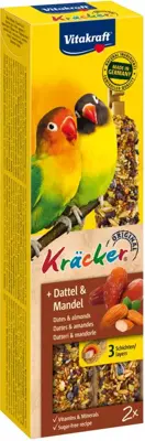 Vitakraft dadel/amandel-kräcker agaporniden, 2in1