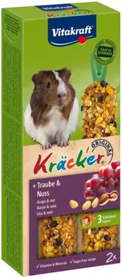 Vitakraft druif/noot-kräcker cavia, 2in1. (10)