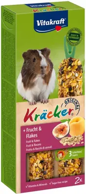 Vitakraft fruit/flakes-kräcker cavia, 2in1. (10)