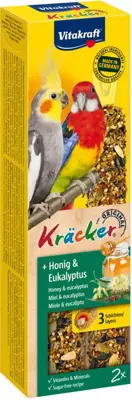 Vitakraft honing/eucalyptus-kräcker valkparkiet, 2in1. (8)