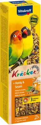 Vitakraft honing/sesam-kräcker agaporniden, 2in1. (8)