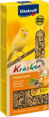 Vitakraft honing/sesam-kräcker kanarie, 3in1