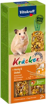 Vitakraft honing/spelt-kräcker hamster, 2in1. (10)