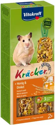 Vitakraft honing/spelt-kräcker hamster, 2in1. (10)