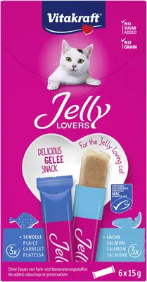 Vitakraft Jelly lovers multipack zalm & schol MSC 6 x 15g - afbeelding 1