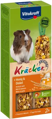 Vitakraft Kräcker cavia honing & spelt 2-in-1