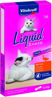 Vitakraft Liquid Snack eend & B-glucaan, 6 x 15g - afbeelding 7