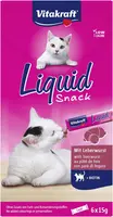 Vitakraft Liquid Snack leverworst & biotine, 6 x 15g - afbeelding 1