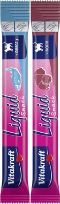 Vitakraft Liquid Snack leverworst & MSC zalm, 16 x 15g - afbeelding 5