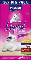 Vitakraft Liquid Snack multipack kip & rund, 16 x 15g - afbeelding 1