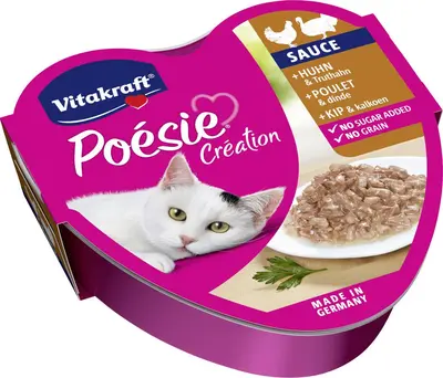 Vitakraft Poésie Creation In Saus 85 g - Kip & Kalkoen - afbeelding 5