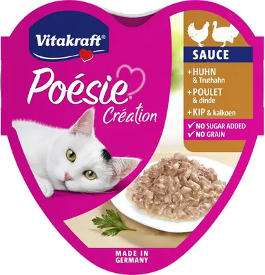 Vitakraft Poésie Creation In Saus 85 g - Kip & Kalkoen - afbeelding 1