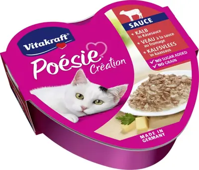 Vitakraft Poésie Création Kalfsvlees in Kaassaus 85 g - afbeelding 5
