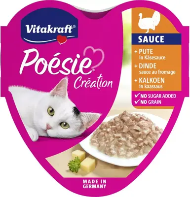 Vitakraft Poésie Création kalkoen & kaassaus 85g - afbeelding 1