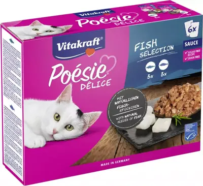 Vitakraft Poésie Délice multipack vis in saus 6 x 85g - afbeelding 7